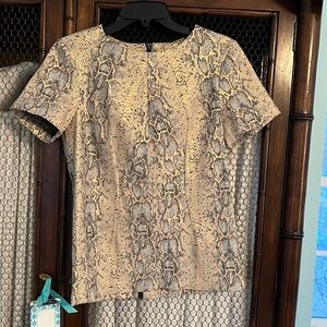 Topshop snake skin short sleeve top in size 6